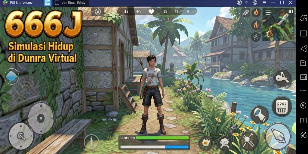 Tampilan gameplay menarik di dunia virtual 666J.