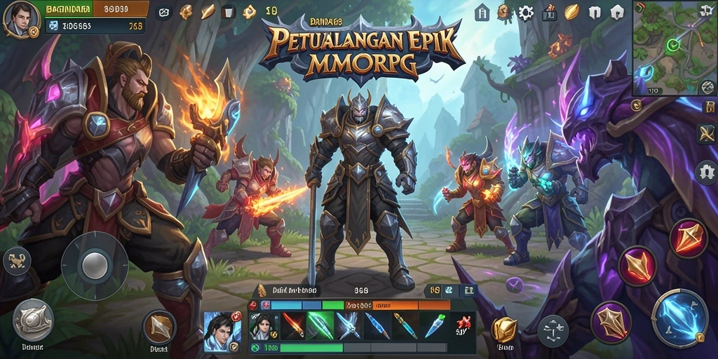Gameplay BAGINDA168 menampilkan aksi seru dalam dunia MMORPG.