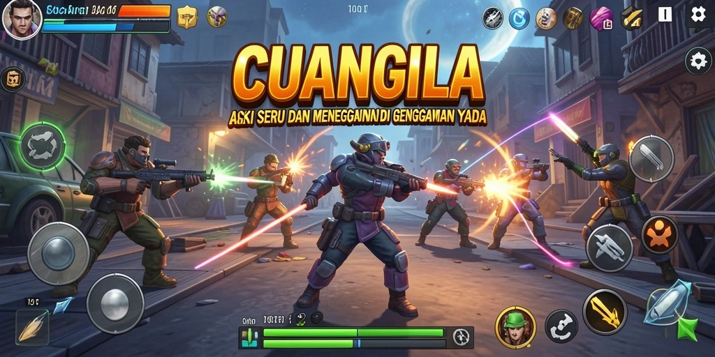 Gameplay mendebarkan dari CUANGILA dengan aksi bertarung yang intens.