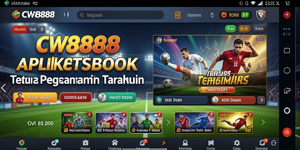 Tampilan utama CW8888 menampilkan antarmuka taruhan olahraga yang dinamis.