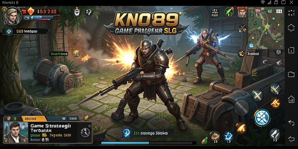 Screenshot gameplay KNO89 yang menampilkan pertempuran strategis.