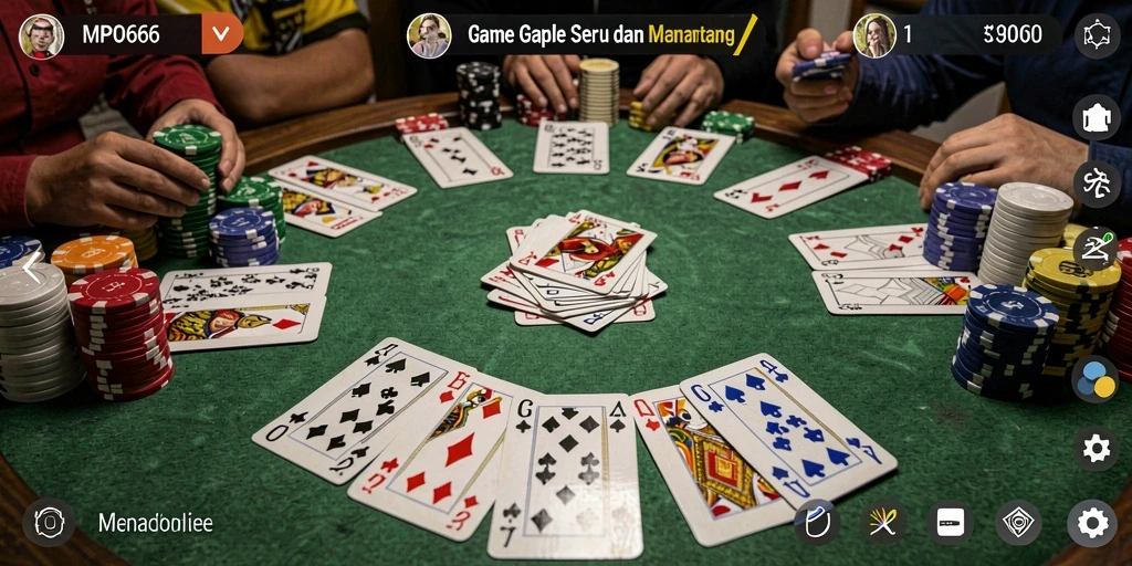 Tampilan gameplay seru dari MPO666 yang penuh strategi Gaple.