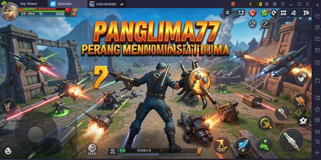 Tampilan gameplay seru di PANGLIMA77 yang penuh strategi dan tantangan.