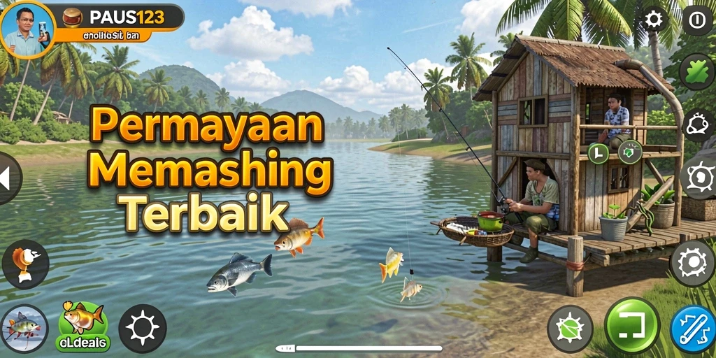 Tangkapan ikan besar di PAUS123 saat gameplay.