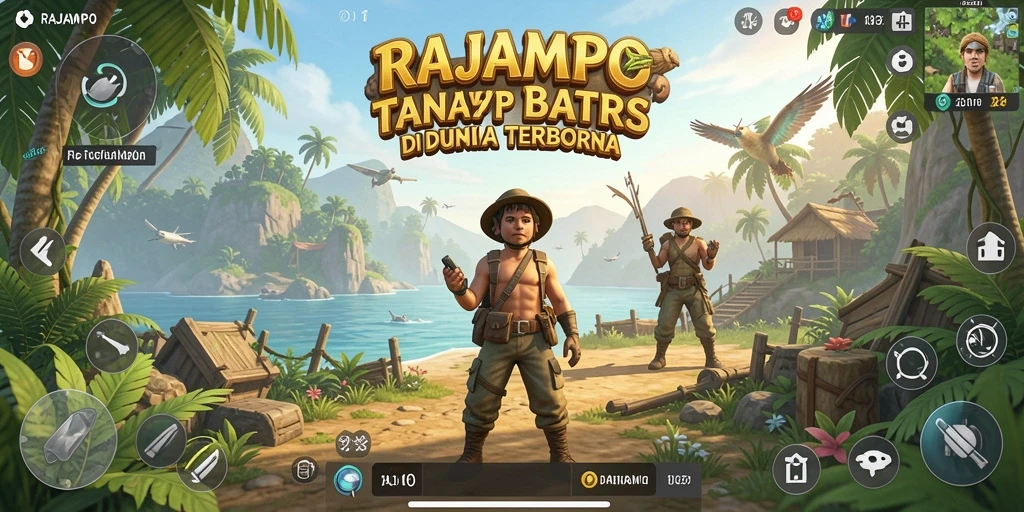 Screenshot gameplay RAJAMPO menunjukkan eksplorasi dunia terbuka yang menarik.