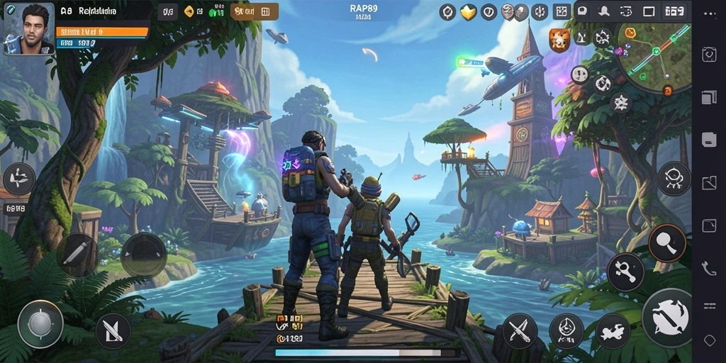 Tampilan gameplay menarik dalam dunia simulasi yang dinamis.
