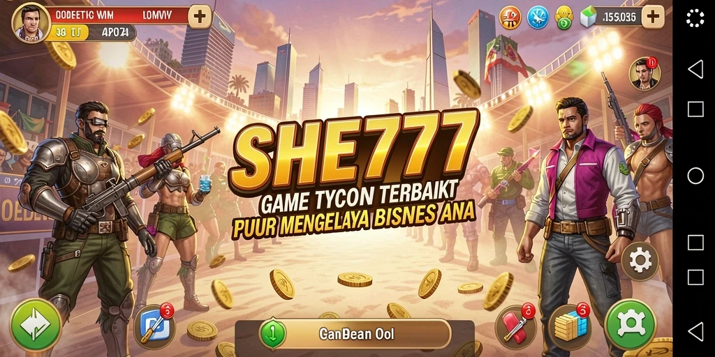 Tampilan menarik gameplay SHE777 yang menantang strategi bisnis.