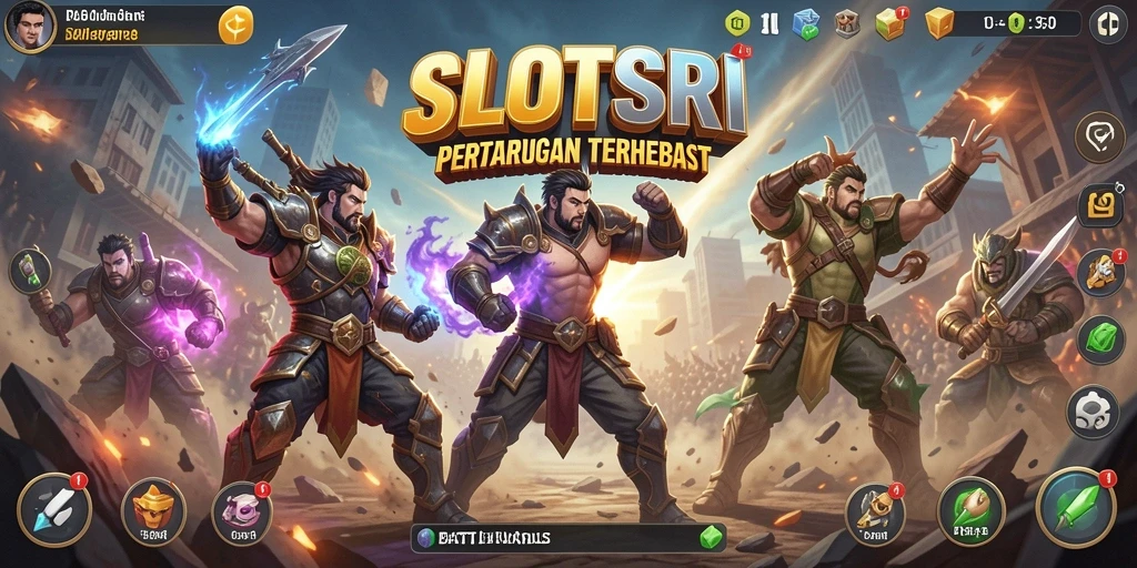 Tampilan intens dari gameplay SLOTSRI yang mendebarkan.