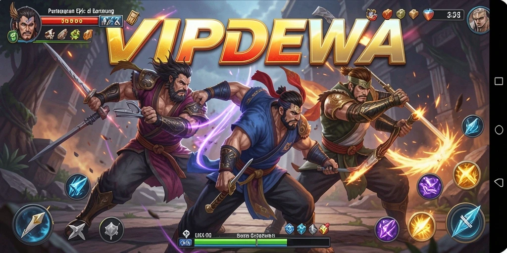 Tangkapan layar gameplay <strong>VIPDEWA</strong> menampilkan laga pertarungan yang mendebarkan.