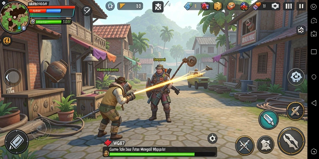 Tangkapan layar gameplay WG87 yang menunjukkan proses pengelolaan sumber daya Idle.