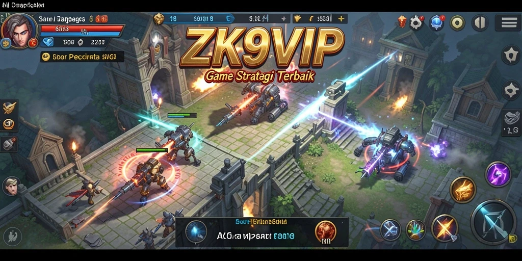 Gameplay ZK9VIP menampilkan strategi dan pertempuran yang mendebarkan.