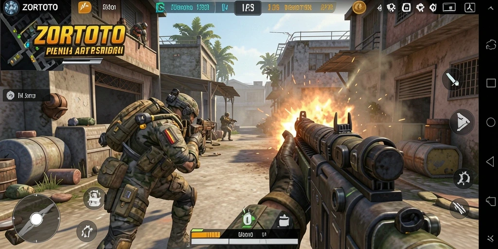 Tampilan menakjubkan dari gameplay ZORTOTO yang penuh aksi.